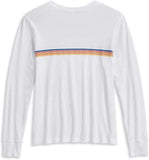 Harley-Davidson Women's Chest Stripe Long Sleeve T-Shirt, White 96183-20VW