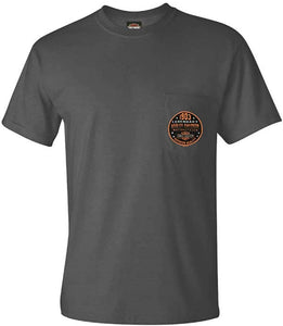 Harley-Davidson Men's Legendary 1903 Chest Pocket Short Sleeve T-Shirt, Gray