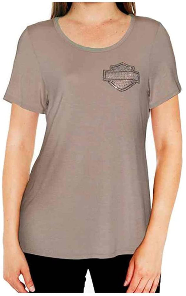 Harley-Davidson Women's BNS Sleepy Embellished B&S Short Sleeve Lounge Shirt