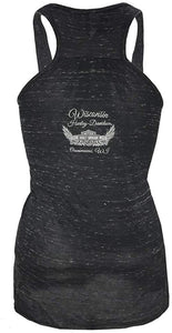 Harley-Davidson Women's Rainbow Foiled Sleeveless Tank Top, Black Marble