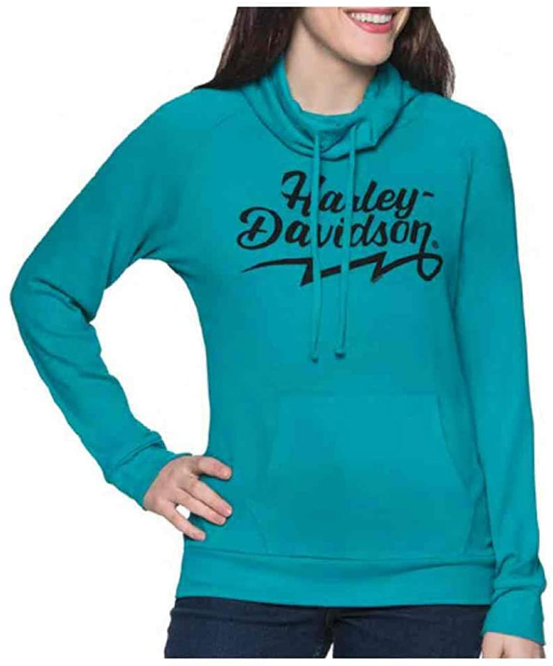 Harley-Davidson Women's Dynamic Long Sleeve Funnel Neck Shirt - Turquoise