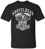 Harley-Davidson Men's T-Shirt, Shovelhead Engine Short Sleeve 30294026 (2XLT) Black