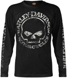 Harley-Davidson Men's Shirt, Hand Made Willie G Skull Long Sleeve 30294032