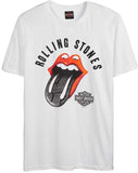 Harley-Davidson Men's Rolling Stones Tire Tread Short Sleeve Crew Tee - White