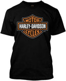 Harley-Davidson Men's Orange Bar & Shield Black T-Shirt 30290591 (2XLT)