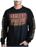 Harley-Davidson Men's H-D Sign Pullover Fleece Poly-Blend Sweatshirt - Black