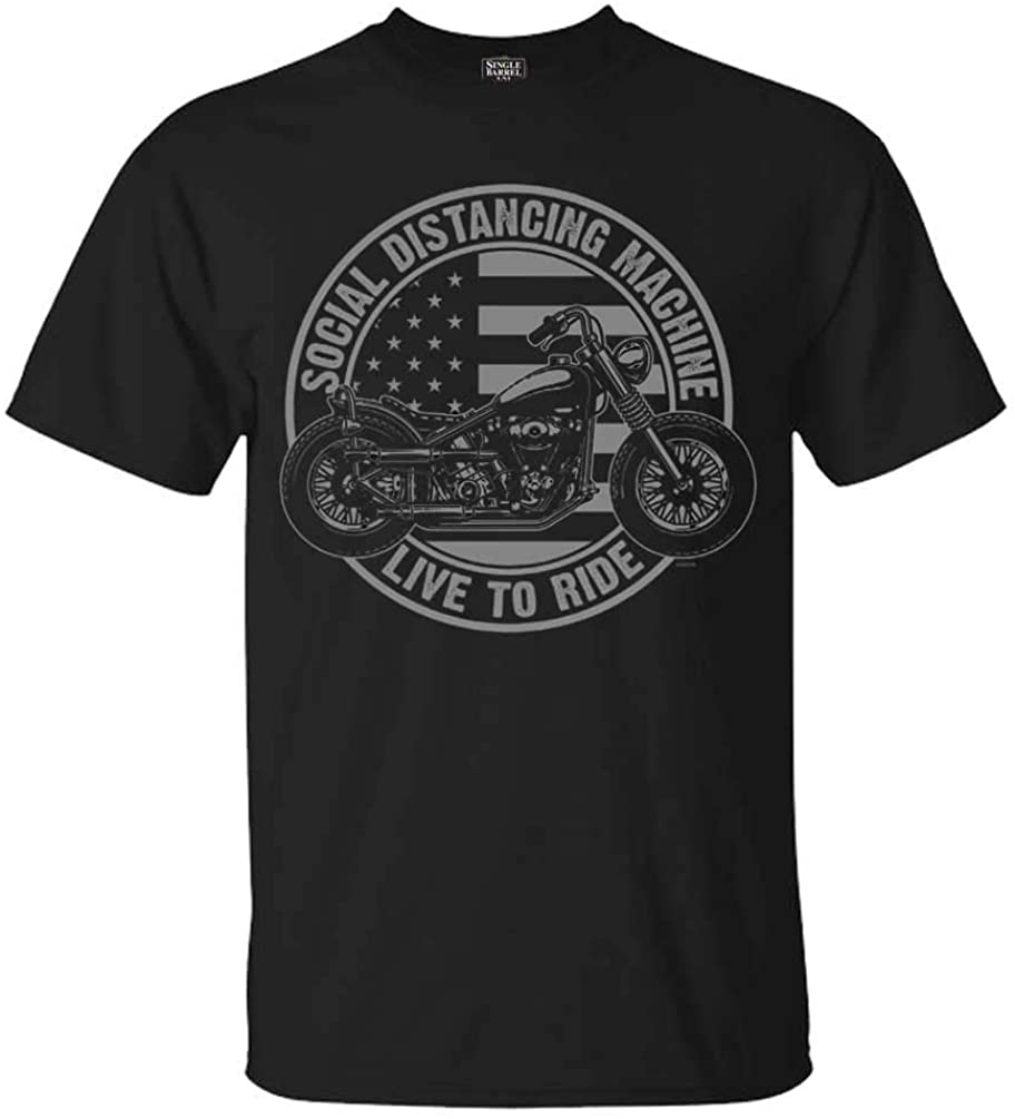 Wisconsin Harley-Davidson Biker Mens Social Distance Machine Short Sleeve Graphic T-Shirt, Black