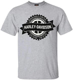 Harley-Davidson Men's Noble Turn Short Sleeve Crew-Neck T-Shirt, Athletic Gray