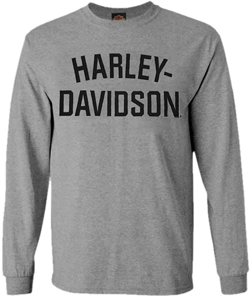 Harley-Davidson Men's T-Shirt, Long Sleeve Tee, Heritage H-D Gray 30296638