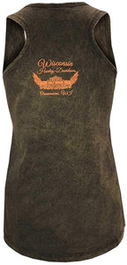 Harley-Davidson Women's Embellished Script Sleeveless Tank Top, Rust Black