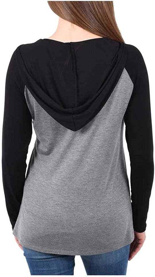 Harley-Davidson Women's Embellished Colorblocked Long Sleeve Hooded T-Shirt