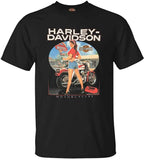 Harley-Davidson Men's Mechanic Pin-Up Crew-Neck Short Sleeve T-Shirt - Black