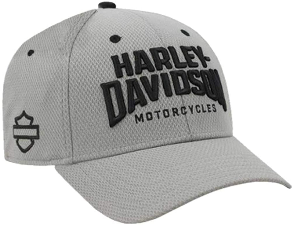 Harley-Davidson Men's Insignia Embroidered H-D Adjustable Baseball Cap - Gray