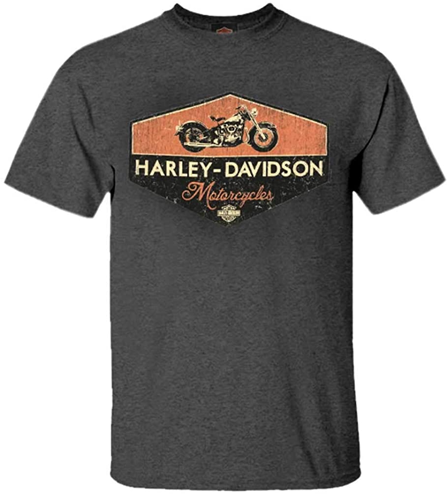 Harley-Davidson Men's Great Humility Short Sleeve Poly-Blend T-Shirt, Charcoal