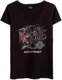 Harley-Davidson Women's Rolling Stones Midnight Rambler Scoop Neck Tee, Black