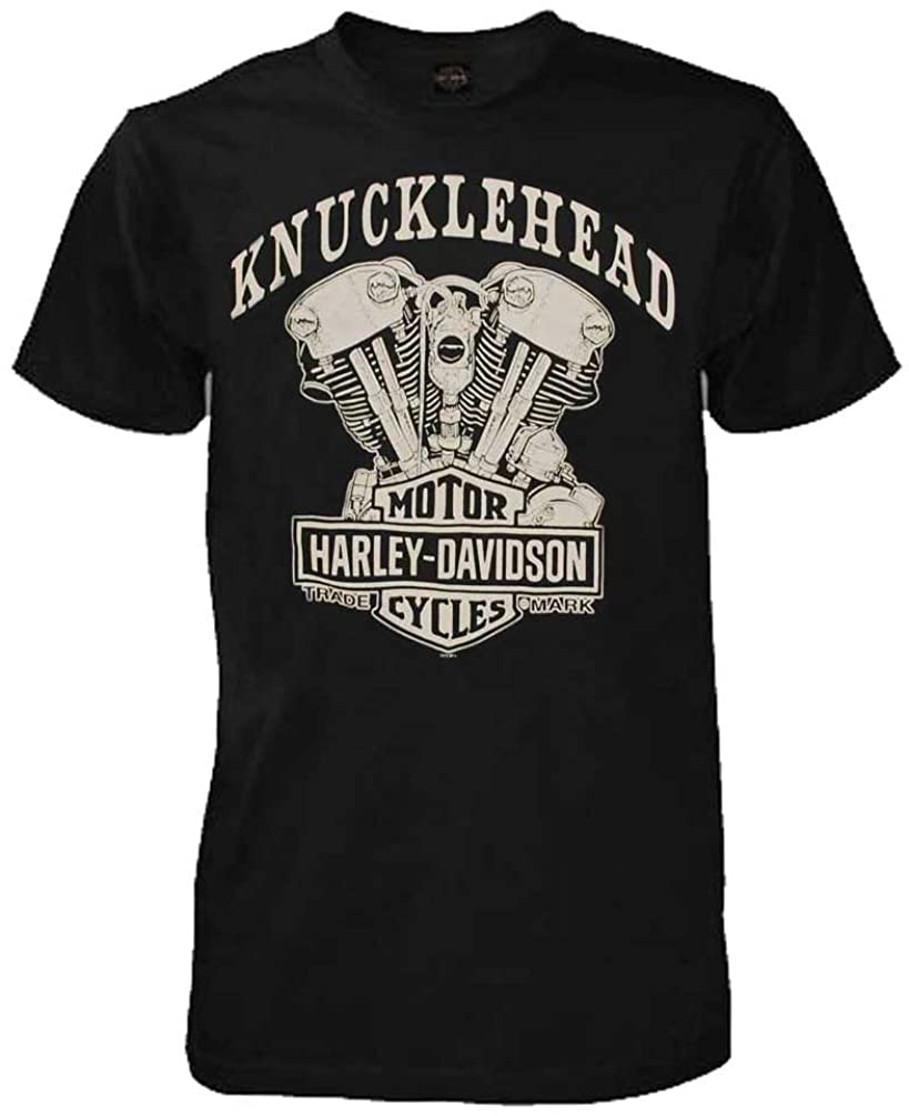 Harley-Davidson Men's Knucklehead Engine Authentic T-Shirt Black 30298302