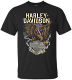 Harley-Davidson Men's Eagle Block B&S Short Sleeve Crew Neck T-Shirt, Black