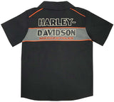 Harley-Davidson Little Boys' Short Sleeve Woven Shop Shirt, Black 1080889