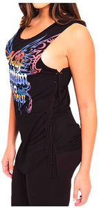 Harley-Davidson Women's Zephyr Classic Embellished Sleeveless Tank Top, Black