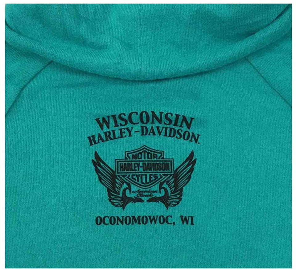 Harley-Davidson Women's Dynamic Long Sleeve Funnel Neck Shirt - Turquoise