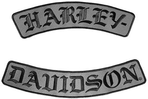 Harley-Davidson Embroidered H-D Script Emblem, 3X Size, 12 x 2.5 inch EM022757