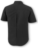 Harley-Davidson Mens Performance Vented B&S Slim Fit Black Short Sleeve Woven Shirt