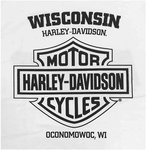 Harley-Davidson Men's Live to Ride Chest Pocket Short Sleeve T-Shirt, White