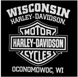 Harley-Davidson Men's T-Shirt Eagle Graphic Short Sleeve Tee Black Tee 30296656