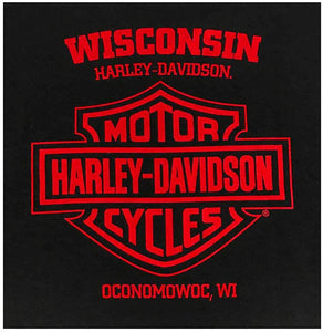 Harley-Davidson Men's Chrome Eagle Crew Neck Short Sleeve T-Shirt - Black