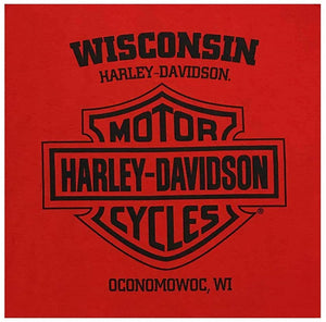 Harley-Davidson Men's Integrity H-D Chest Pocket Short Sleeve Cotton Tee - Red