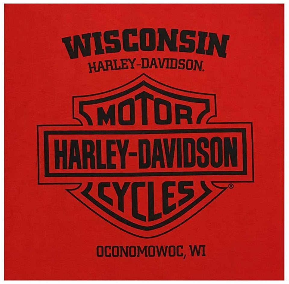 Harley-Davidson Men's Integrity H-D Chest Pocket Short Sleeve Cotton Tee - Red