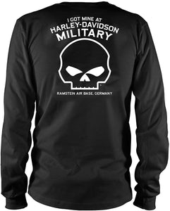 Harley-Davidson Military - Men's Long-Sleeve Graphic T-Shirt - Ramstein AB | Villain