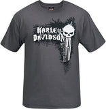 Harley-Davidson Military - Men's Short-Sleeve Smoke Grey Graphic T-Shirt - Bagram Air Base | Can Be Bad