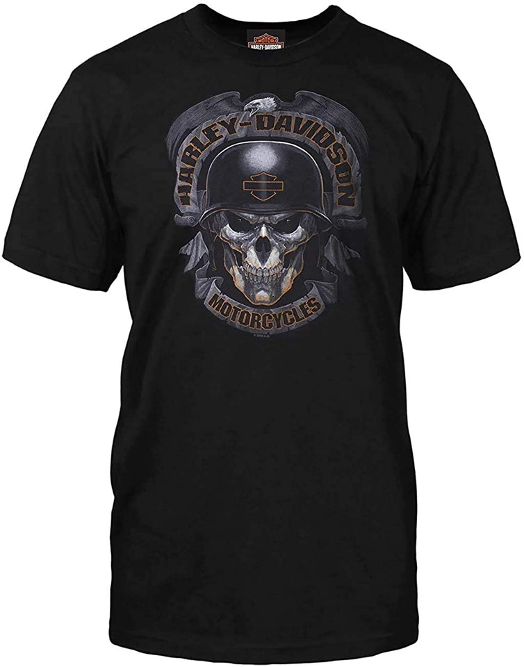 Harley-Davidson Military - Men's Black Skull Graphic T-Shirt - Baghdad | Ghoulish