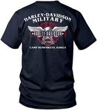 Harley-Davidson Military - Men's Navy Short-Sleeve Graphic T-Shirt - Camp Humphreys | Screech