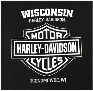 Harley-Davidson Men's Pursue Skeleton Short Sleeve Crew-Neck T-Shirt, Black