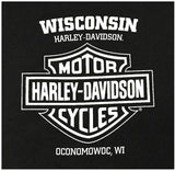 Harley-Davidson Men's Pursue Skeleton Short Sleeve Crew-Neck T-Shirt, Black