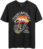 Harley-Davidson Men's Rolling Stones America Tour Short Sleeve T-Shirt - Black