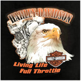 Harley-Davidson Men's Living Life All-Cotton Short Sleeve Crew-Neck Tee, Black