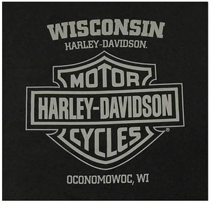 Harley-Davidson Men's Bar & Shield H-D Long Sleeve Chest Pocket T-Shirt, Black