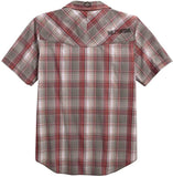 Harley-Davidson Men's HDMC Short Sleeve Plaid Woven Shirt, Red 96154-16VM