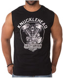 Harley-Davidson Men's Knucklehead Legacy Sleeveless Muscle Tee, Solid Black