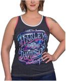 Harley-Davidson Women's Bright H-D Sleeveless Full Back Poly-Blend Tank Top