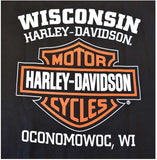 Harley-Davidson Men's Distressed Elongated Bar & Shield Black T-Shirt 30296553