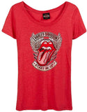 Harley-Davidson Women's Rolling Stones Start Me Up Short Sleeve Tee - Red