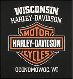 Harley-Davidson Men's Distressed Shady Skull Short Sleeve T-Shirt, Solid Black