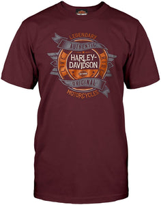 Harley-Davidson Military - Men's Maroon Short-Sleeve Graphic T-Shirt - NSA Bahrain | Cutback