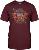 Harley-Davidson Military - Men's Maroon Short-Sleeve Graphic T-Shirt - NSA Bahrain | Cutback