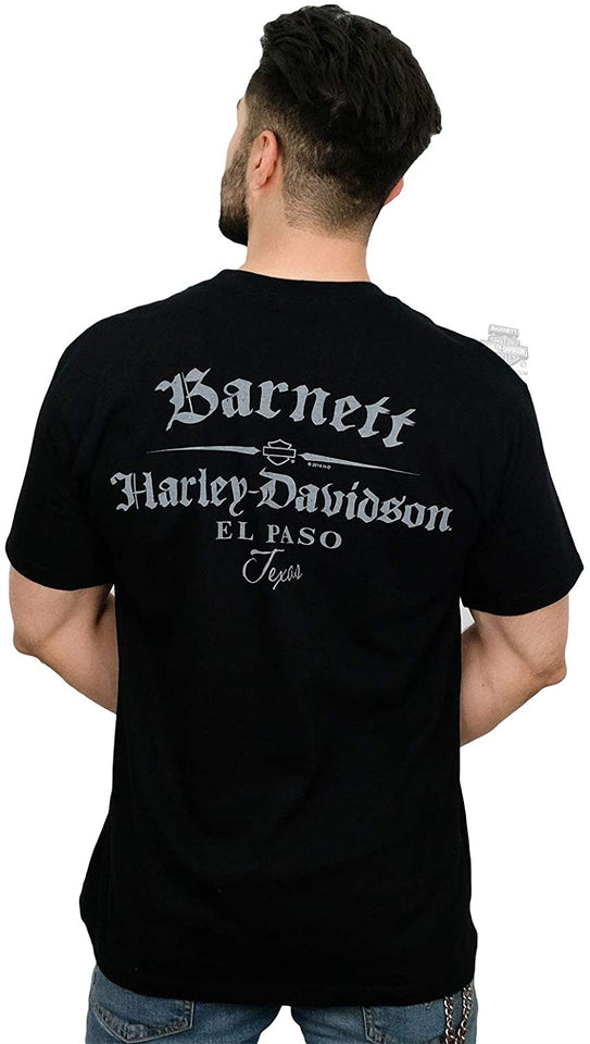 Harley-Davidson Mens Scorcher Smoking B&S Black Short Sleeve T-Shirt