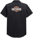 Harley-Davidson Men's Logo Woven Shirt, Black